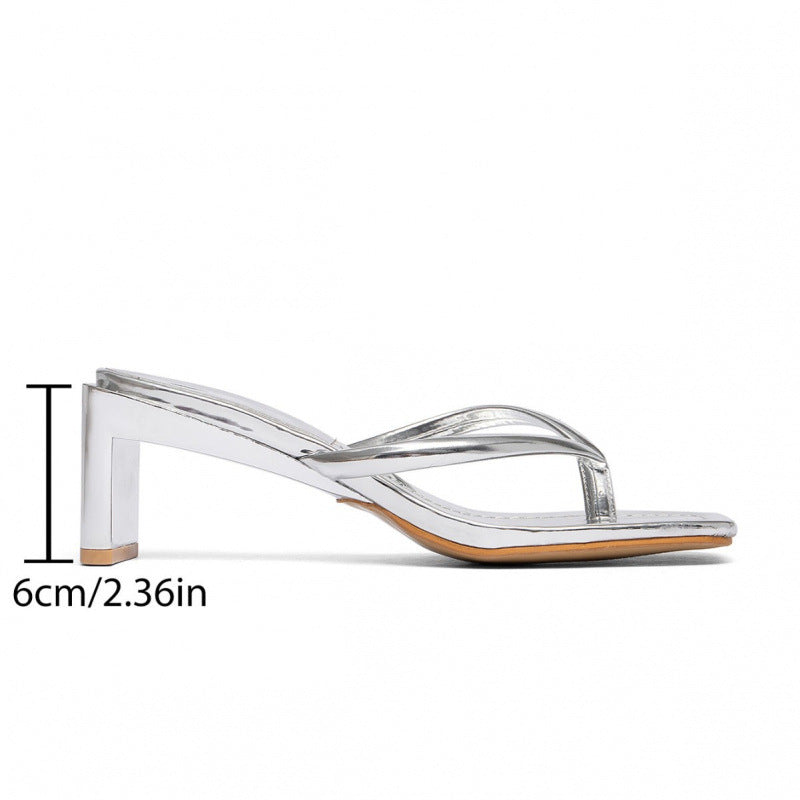 Damen stilvolle Blockabsatz-Sandalen mit verzierten Riemen EB