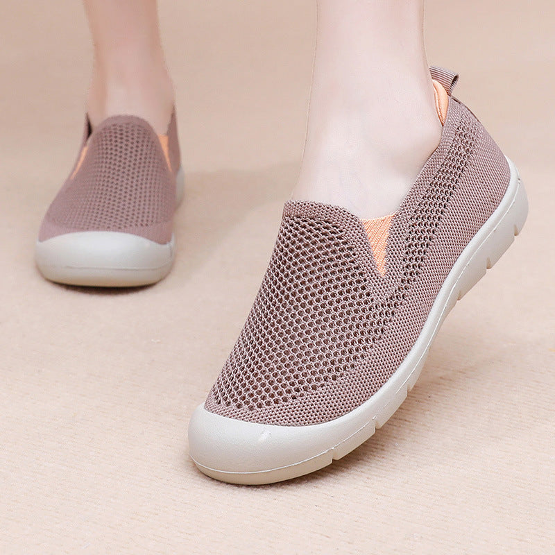 Damen Atmungsaktive Slip-On Freizeitschuhe EB 1770349256