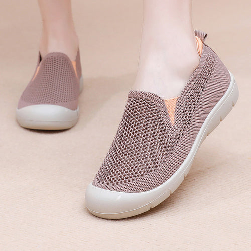 Damen Atmungsaktive Slip-On Freizeitschuhe EB 1770349256