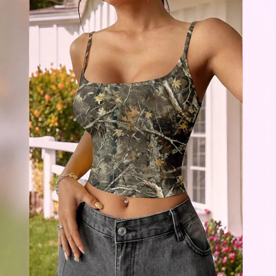 Damen ärmelloses Top im Camouflage-Design EB