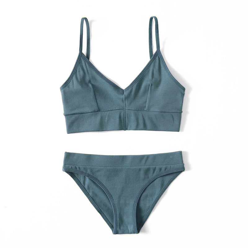 Damen Bikini-Set mit elegantem V-Ausschnitt und verstellbaren Trägern EB