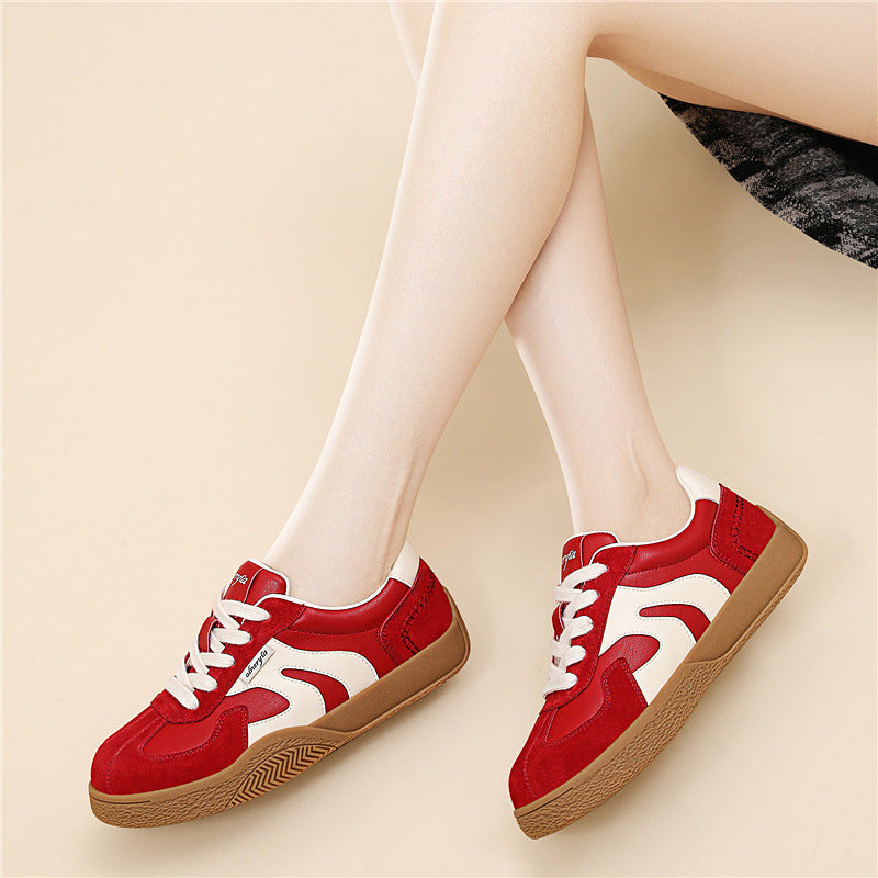 Damen Sportliche Freizeitsneaker mit strapazierfähigem Obermaterial und rutschfester Gummisohle EB