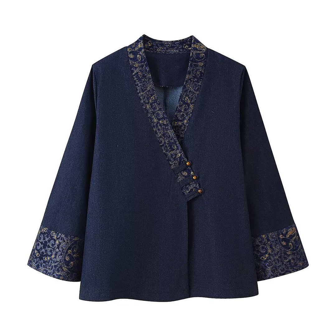 Damen elegante Jacke mit verzierten Ärmeln EB