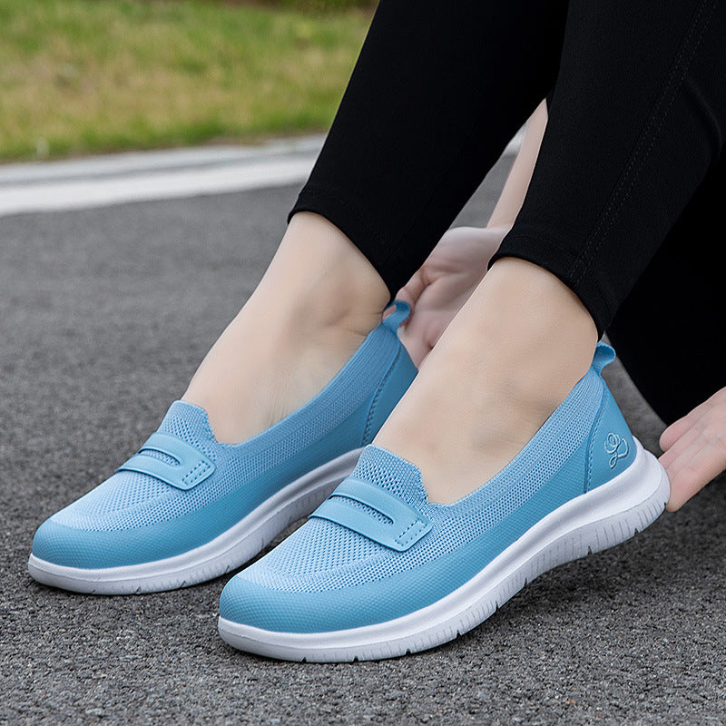 Damen Atmungsaktive Slip-On Sneakers mit flexiblem Design EB