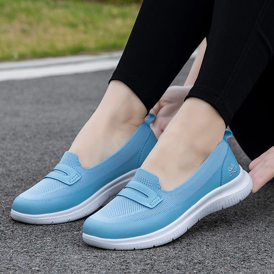 Damen Atmungsaktive Slip-On Sneakers mit flexiblem Design EB