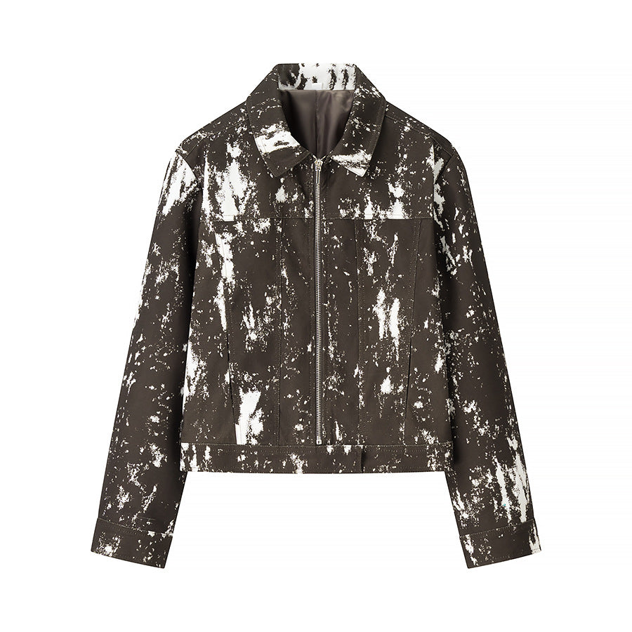 Damen lässige Utility-Jacke mit auffälligem Farbdesign EB