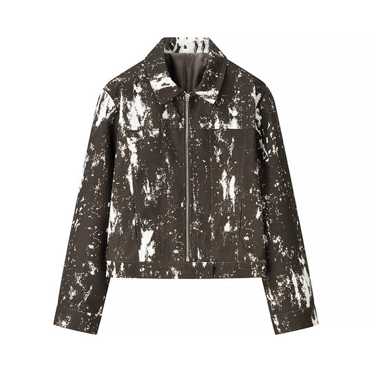 Damen lässige Utility-Jacke mit auffälligem Farbdesign EB