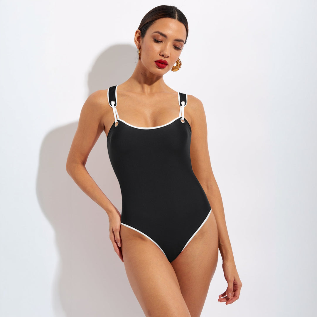 Damen Hochwertiger Einteiler Badeanzug mit sportlichem Design EB