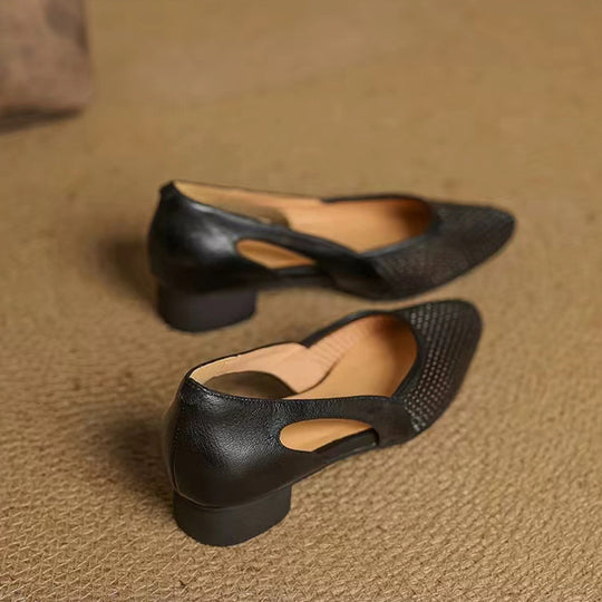 Damen elegante Ballerinas mit atmungsaktivem Lochdesign EB