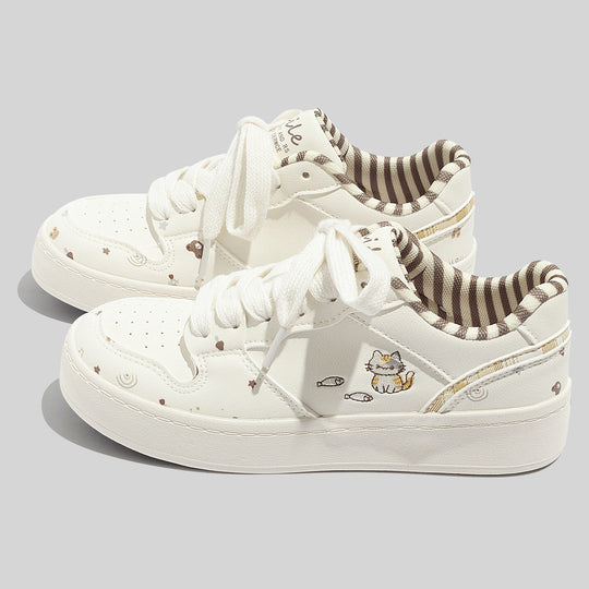 Damen Sneakers mit tierischem Motiv und atmungsaktiver Oberfläche EB