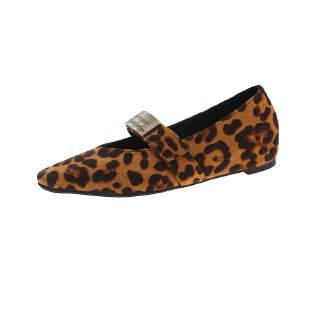 Damen elegante Ballerinas mit glitzerdem Riemchen EB