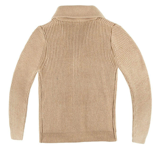 Damen Strickjacke mit Schalkragen und Knopfverschluss EB