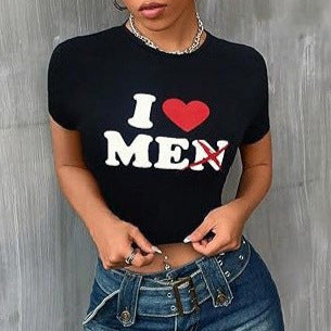 Damen Crop-T-Shirt im urbanen Grafikdesign EB