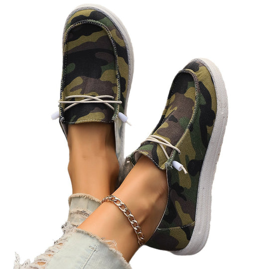 Damen Freizeit-Sneaker im modischen Camouflage-Design EB