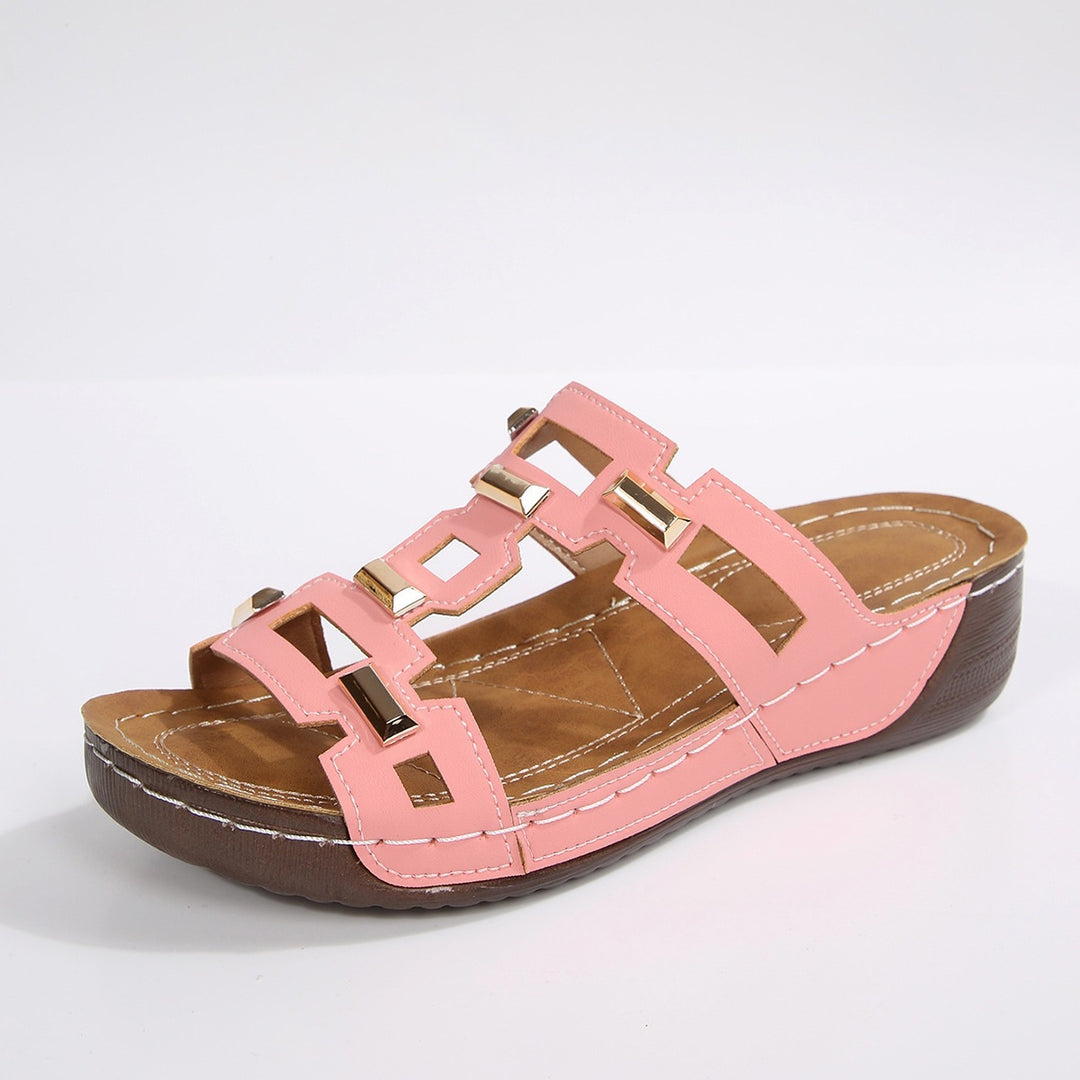 Damen Komfortable Sandalen mit modernem Riemendesign und rutschfester Sohle EB