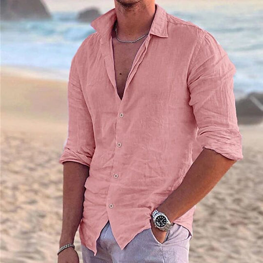 Herren Sommerliche Leinenhemd EB