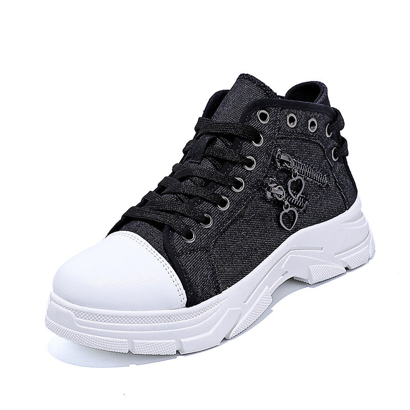 Damen modische Sneakers mit gewebtem Obermaterial und auffälligen Akzenten EB