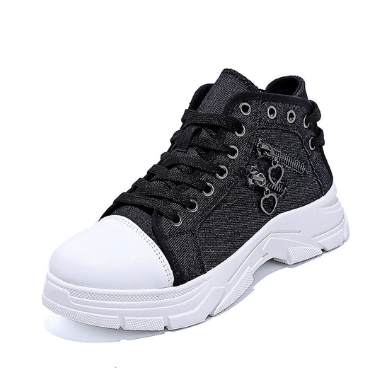 Damen modische Sneakers mit gewebtem Obermaterial und auffälligen Akzenten EB