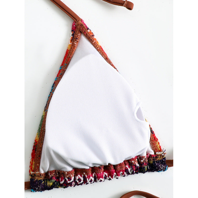 Damen Triangel-Bikini mit aufregendem Ethno-Muster EB