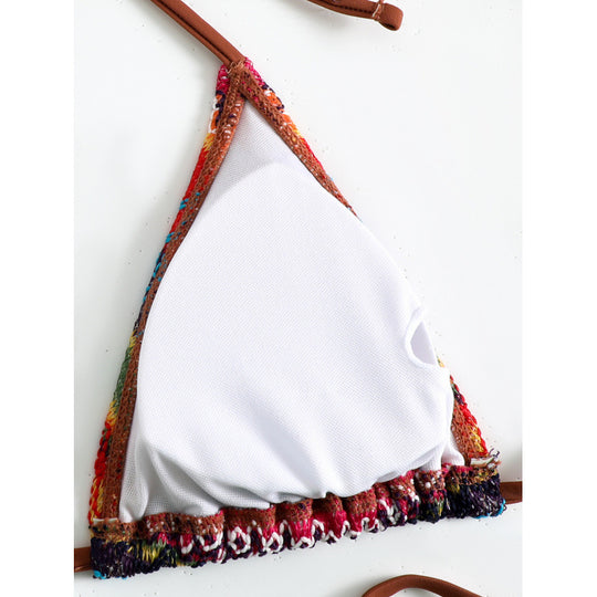 Damen Triangel-Bikini mit aufregendem Ethno-Muster EB