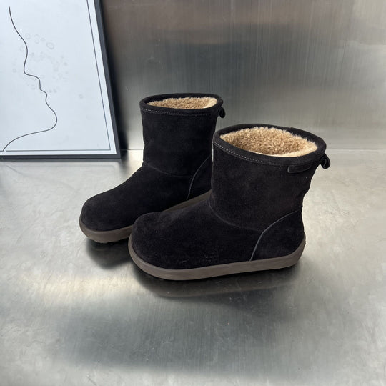 Damen Fleecegefütterte Winterstiefel aus weichem Wildleder EB