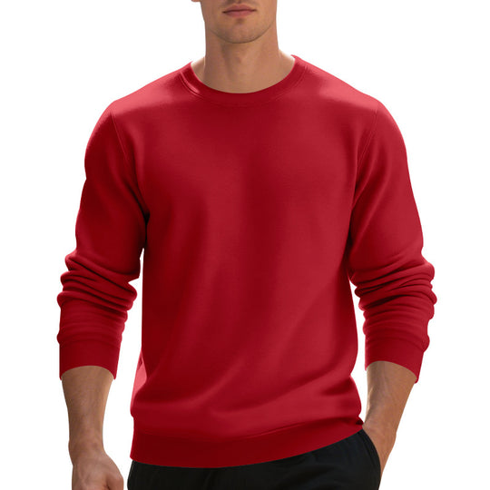 Herren nan weiches Rundhals-Sweatshirt aus Baumwollmix mit gerippten Bündchen und relaxed Fit EB