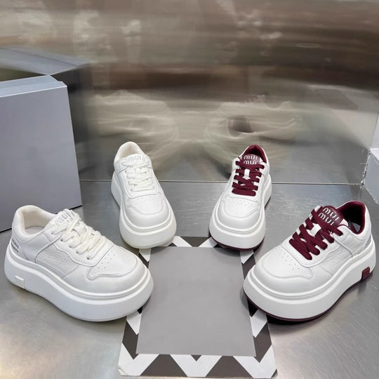 Damen Chunky Sneaker mit hoher Plattform und atmungsaktiver Obermaterialstruktur EB
