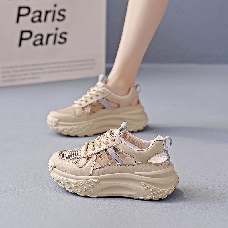 Damen Trendige Chunky Sneakers mit atmungsaktiver Mesh-Oberfläche und ergonomischem Design EB