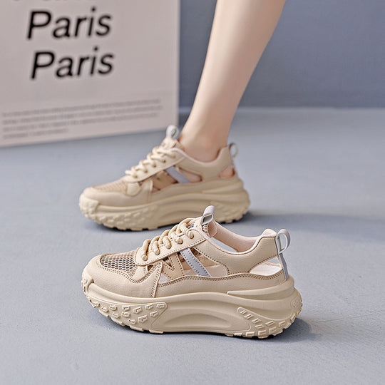 Damen Trendige Chunky Sneakers mit atmungsaktiver Mesh-Oberfläche und ergonomischem Design EB