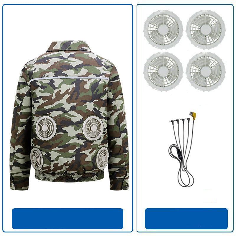 Herren nan atmungsaktive Kühljacke mit integrierten USB-Lüftern EB