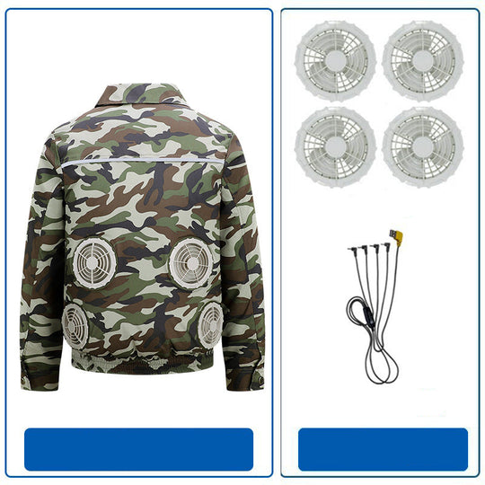 Herren nan atmungsaktive Kühljacke mit integrierten USB-Lüftern EB