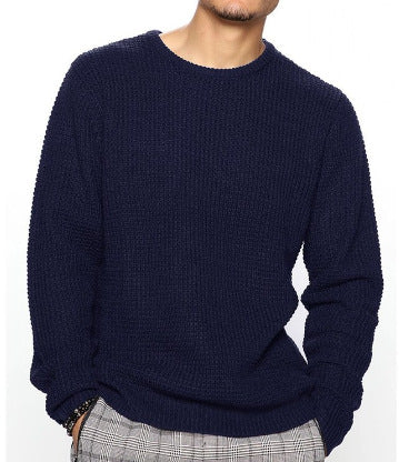 Herren Strukturierter Pullover mit Rundhalsausschnitt EB