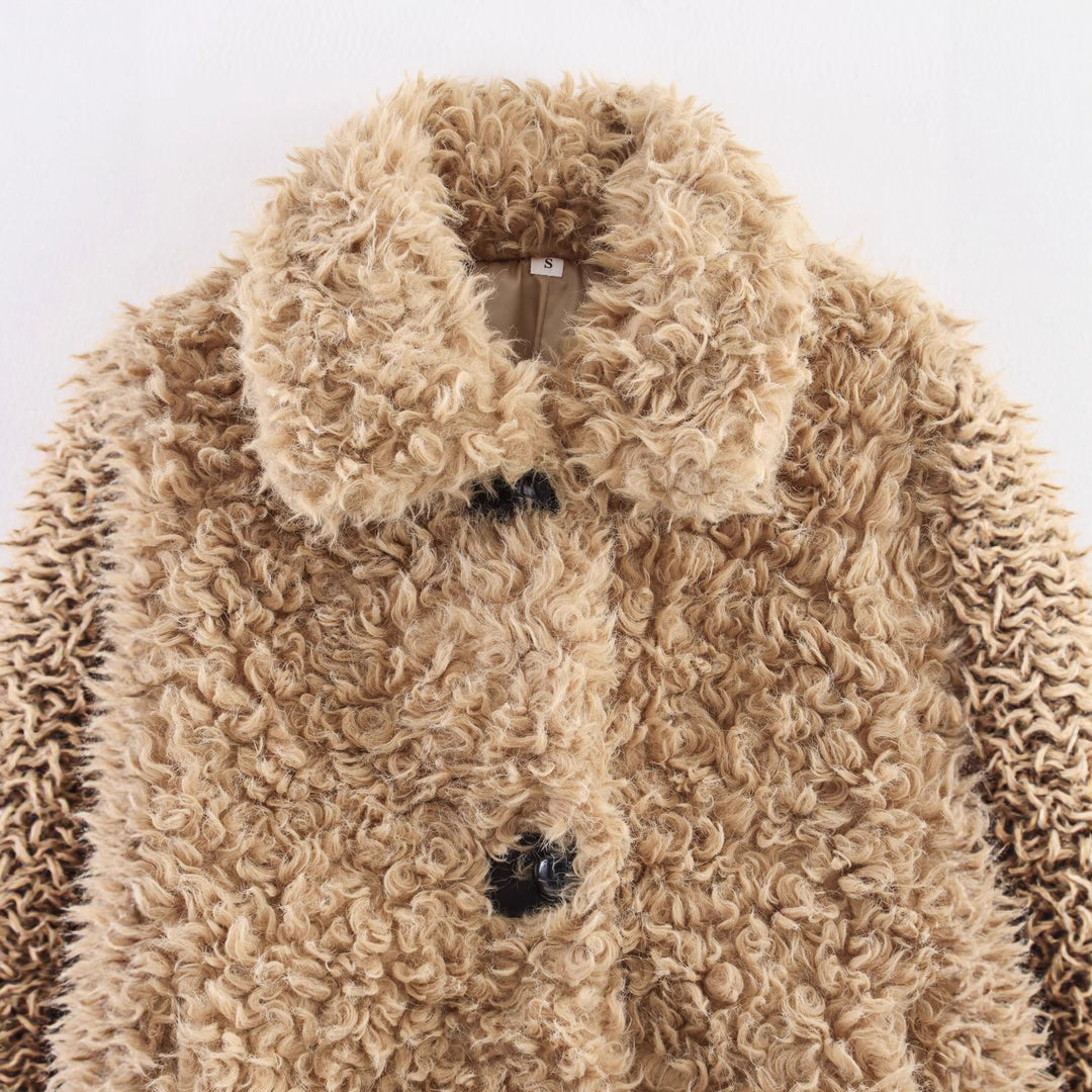 Damen Kuschelige Felljacke mit oversized Schnitt EB
