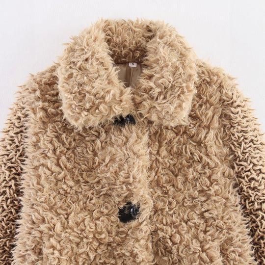 Damen Kuschelige Felljacke mit oversized Schnitt EB