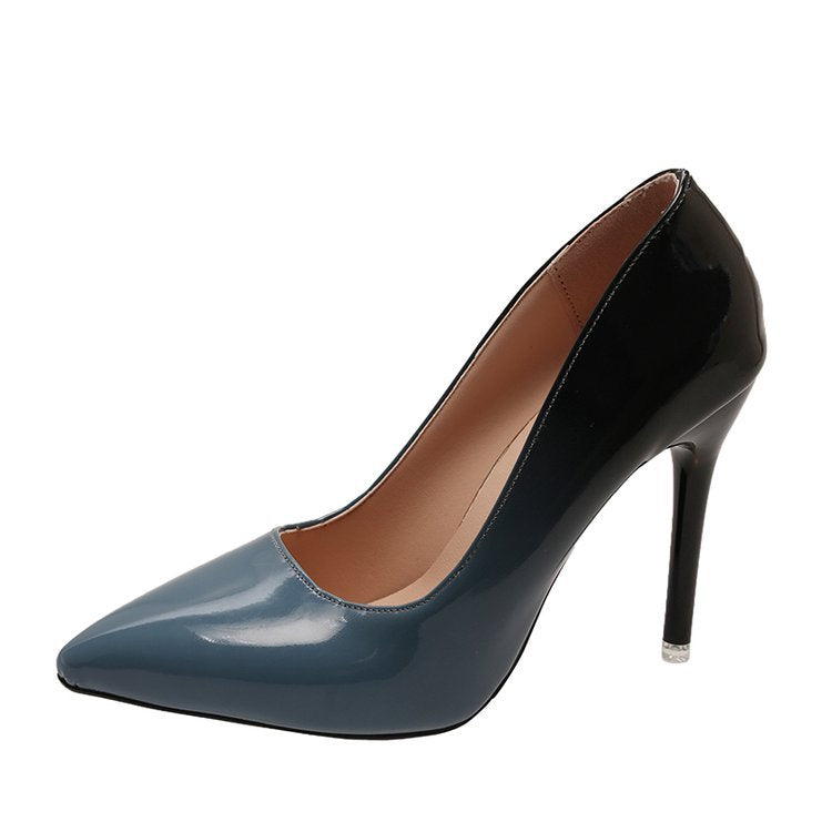 Damen elegante Spitzen-High Heels mit funkelndem Effekt EB
