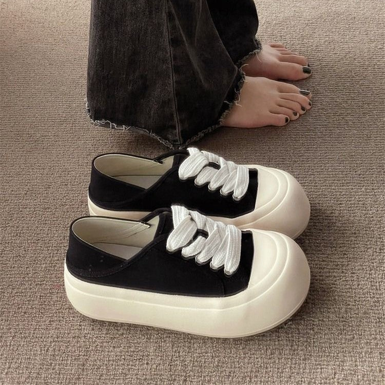 Damen Bequeme Sneaker aus hochwertigem Material mit elastischen Schnürsenkeln EB