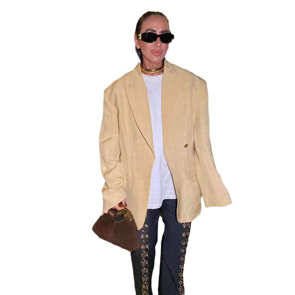 Damen Oversized Blazer aus hochwertigem Leinen EB