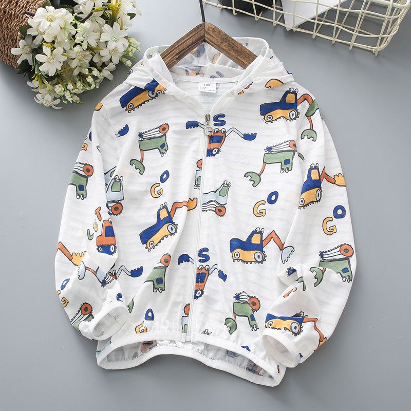 Unisex nan leichte atmungsaktive Kinder Dinosaurier Druck Kapuzenjacke mit Reißverschluss vorne EB
