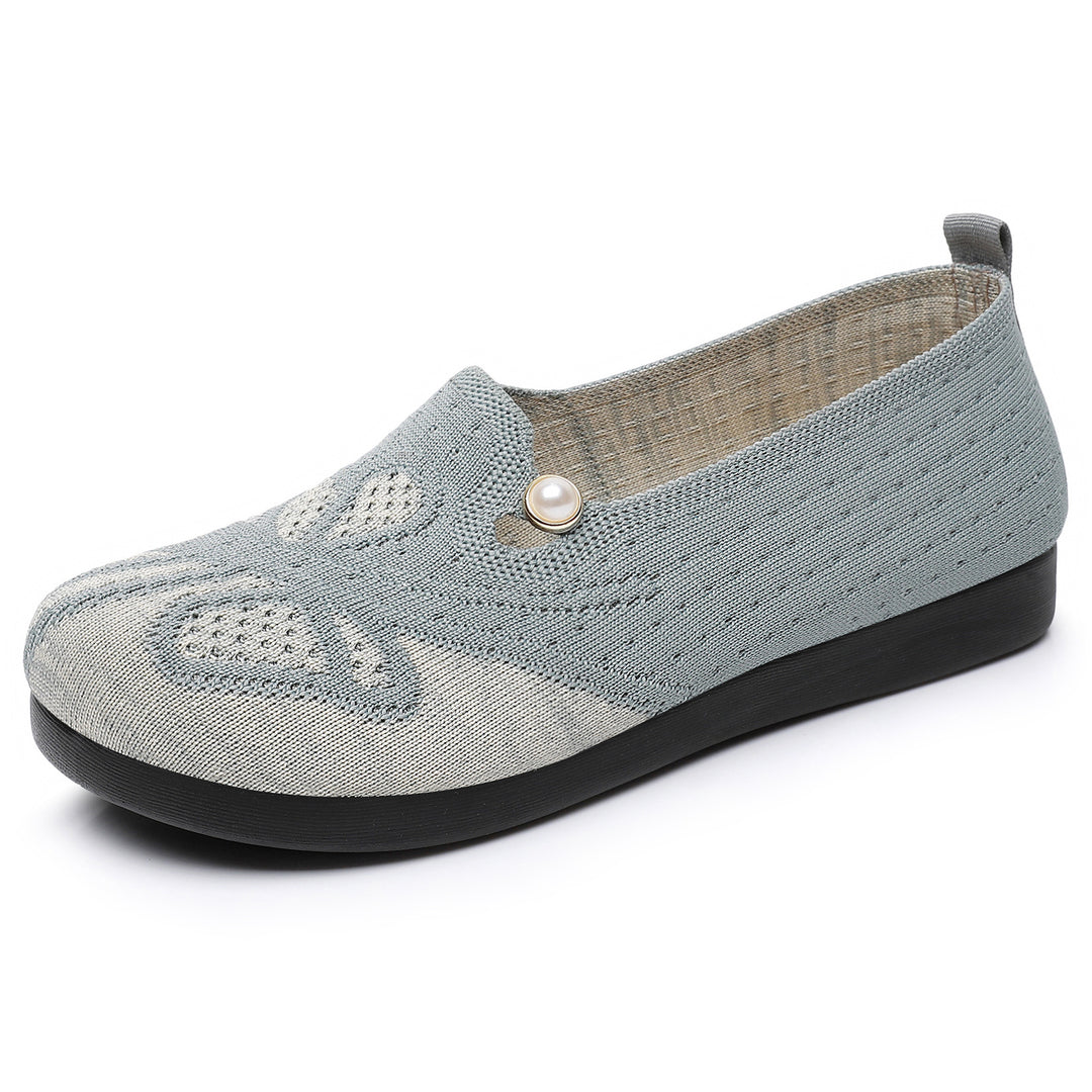 Damen Bequeme Slip-On Clogs mit modischem Perl-Detail und atmungsaktiver Oberfläche EB