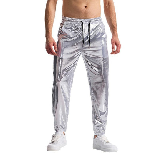 Herren glänzende Sporthose im modernen Schnitt mit elastischem Bund EB