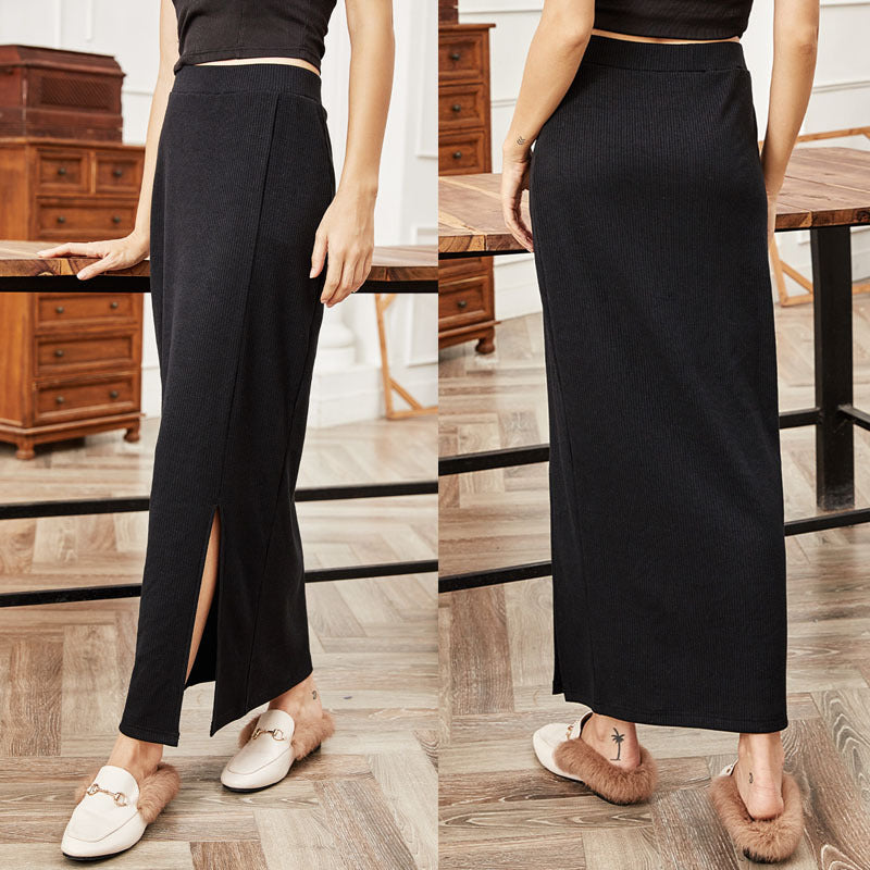 Damen eleganter Rock mit seitlichem Schlitz EB