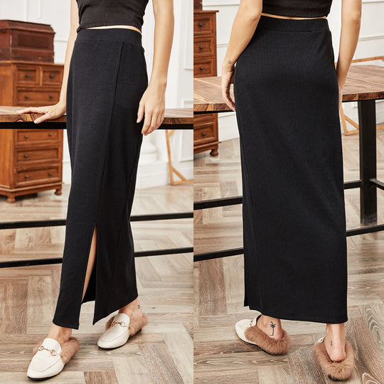 Damen eleganter Rock mit seitlichem Schlitz EB