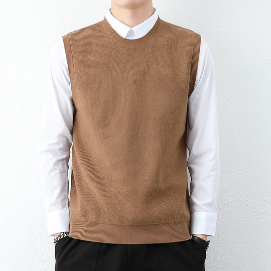 Herren Strickweste mit modernem Feinstrickmuster und bequemer Passform EB