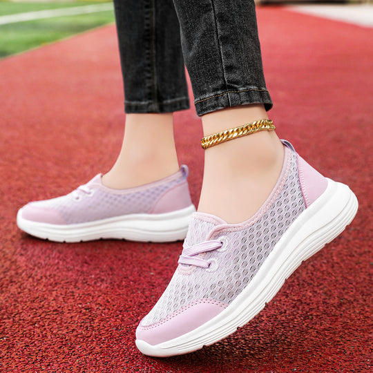 Damen Atmungsaktive und komfortable Freizeit-Sneakers mit elastischem Sitz EB