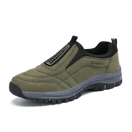 Herren robuste Slip-On Outdoor-Sneaker aus Veloursimitat mit griffiger Trailsohle EB
