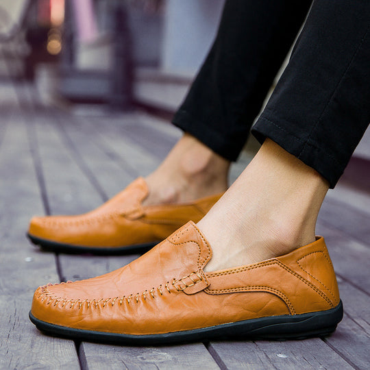 Damen Elegante Mokassins aus hochwertigem Leder mit handgenähten Details EB