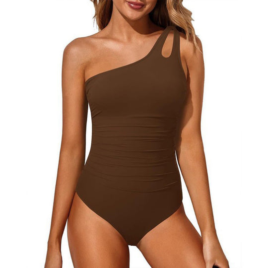 Damen Einteiler Badeanzug mit asymmetrischem Cut-Out-Design EB