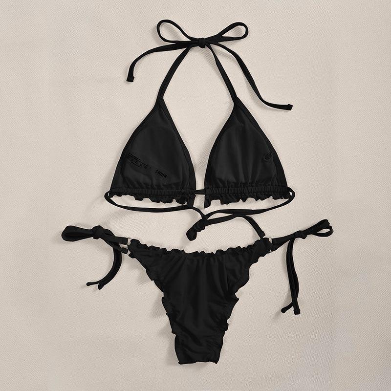 Damen Triangel-Bikini mit charmanten Rüschendetails EB