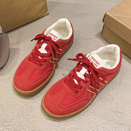 Damen Bequeme Freizeitschuhe mit robustem Obermaterial und modischer Schnürung EB