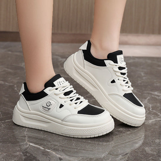 Damen modische Plateausneaker mit atmungsaktivem Obermaterial und rutschfester Sohle EB